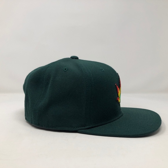 Rasta Leaf Mary Jane Snapback Hat Cap - Picture 3 of 5